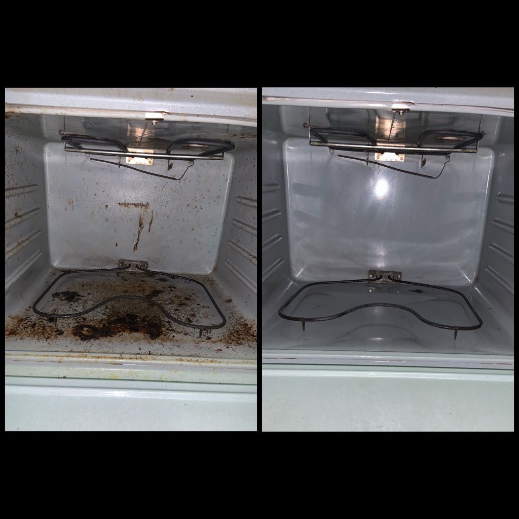Before and After Oven Cleaning 