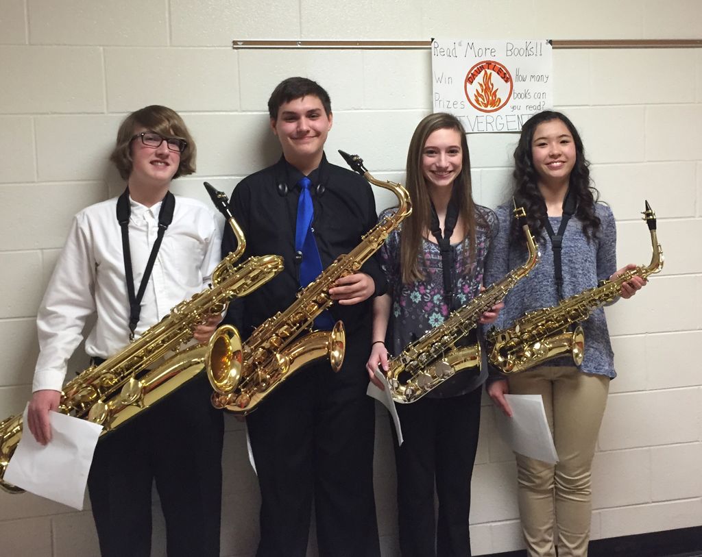 Past students at a Solo & Ensemble festival 