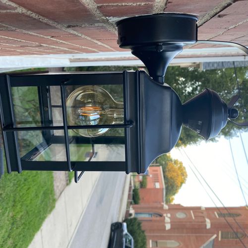 I purchased a new porch light from Menards, but it
