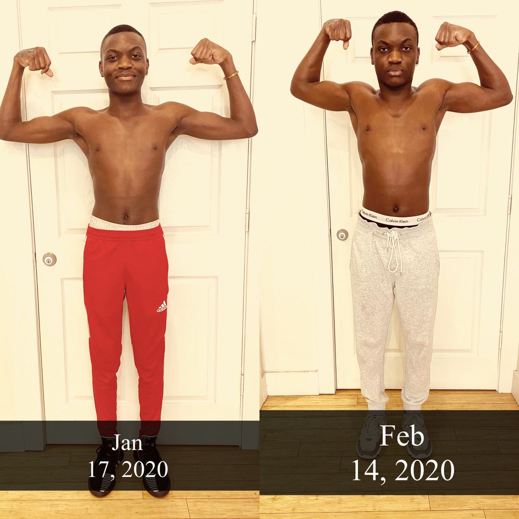 Chic adding over 20lbs of muscle in 2 months