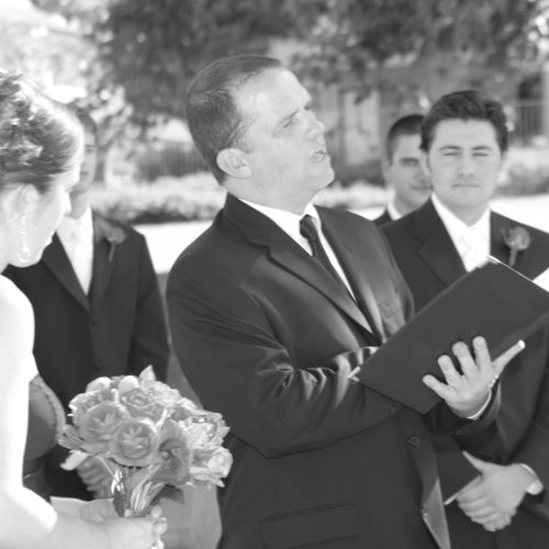 Joel Parkins is the ideal wedding officiant. He co