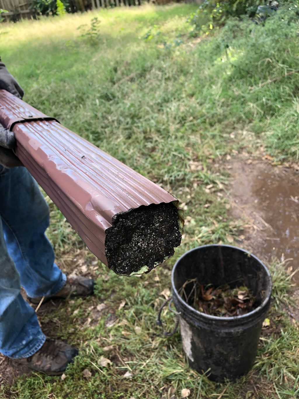 Clogged downspout...