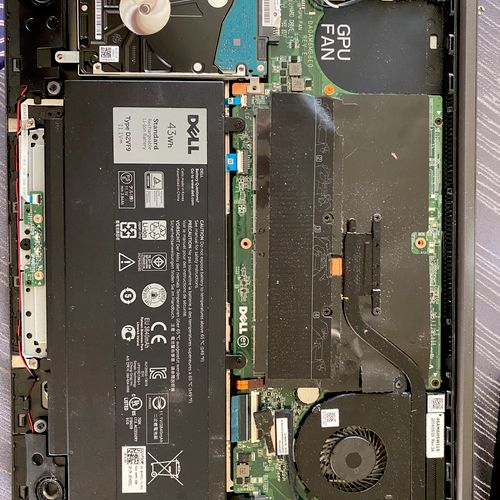 Hard drive replacement on a Dell laptop
