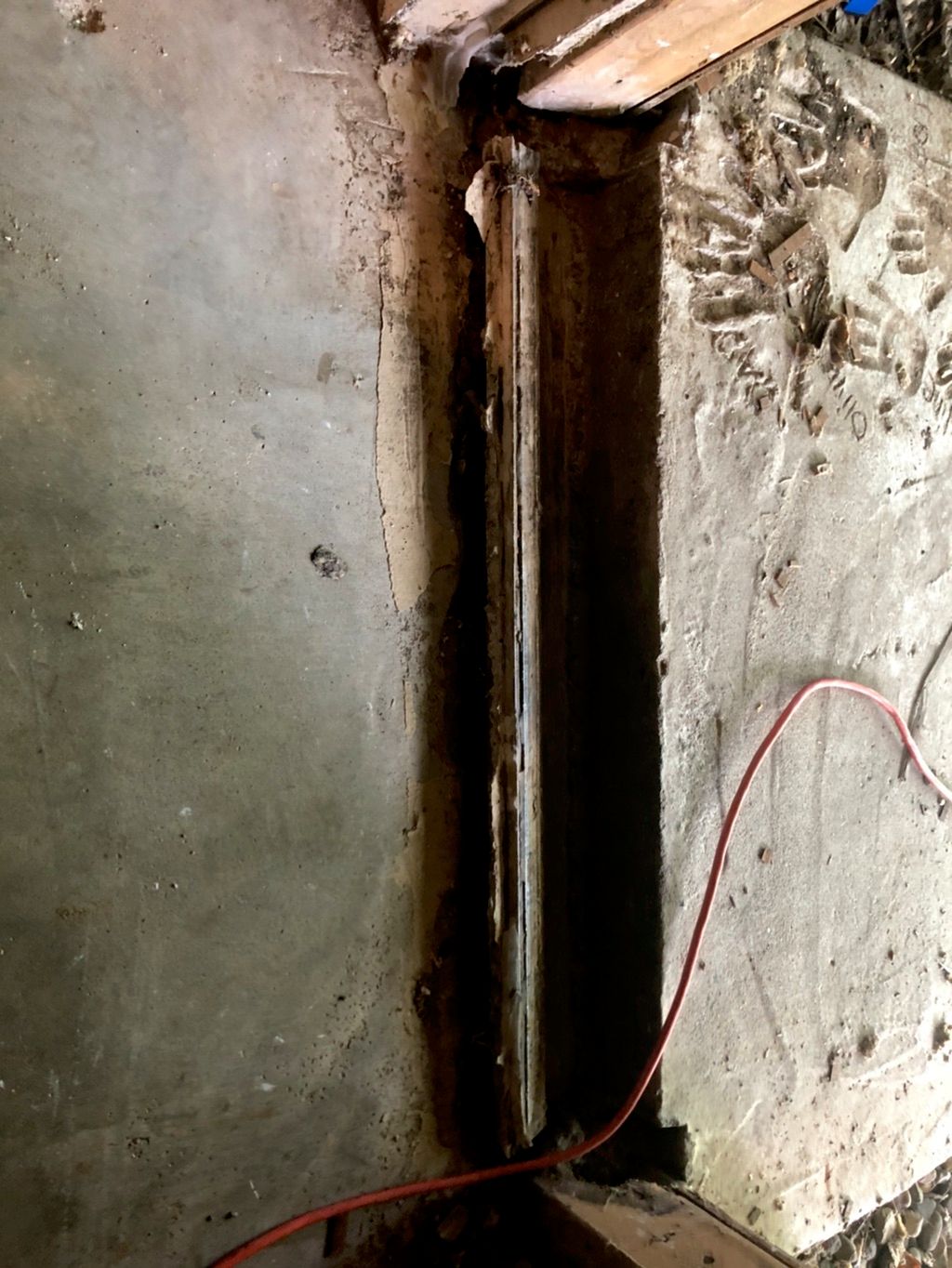 Concrete under threshold was deteriorated 