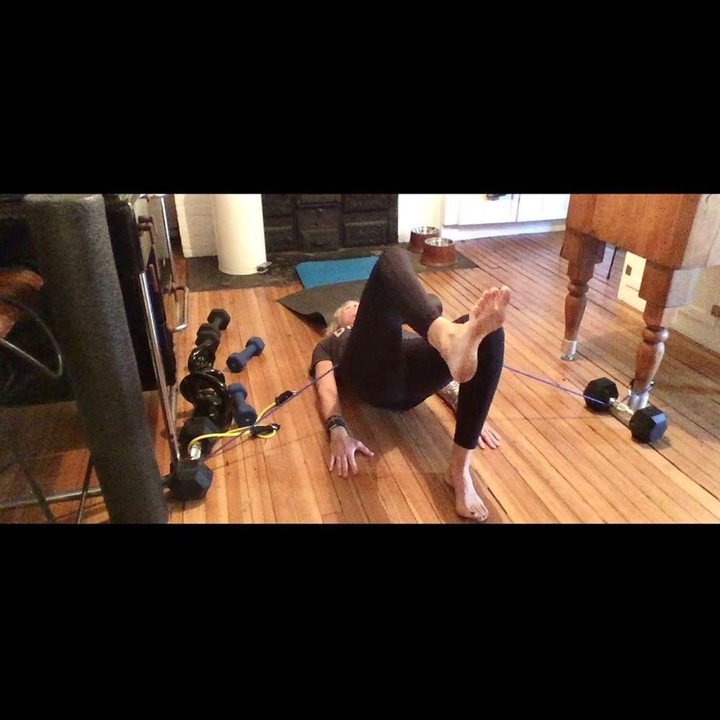 Our client Elizabeth, performing band resistance g