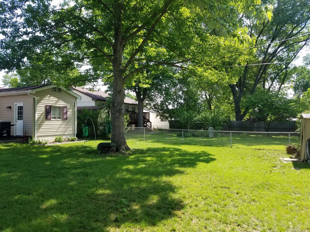 My backyard -Completely fenced in. 