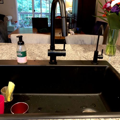 Installed a new sink, replaced leaky pipes and ins