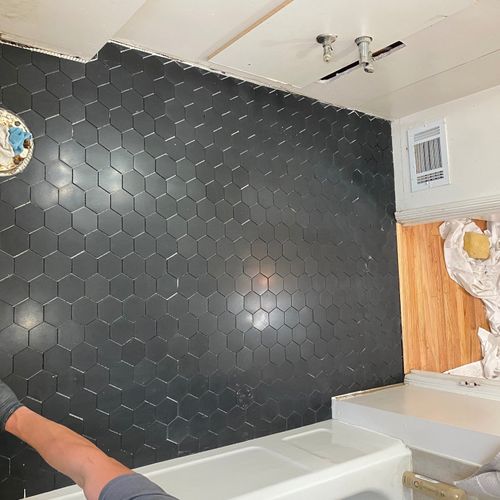 Constantin did a nice job re-tiling our bathroom. 
