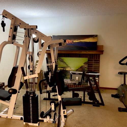 I had a complex home gym setup. That needs to be m