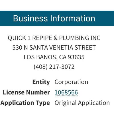 Avatar for Quick 1 repipe and plumbing, Inc