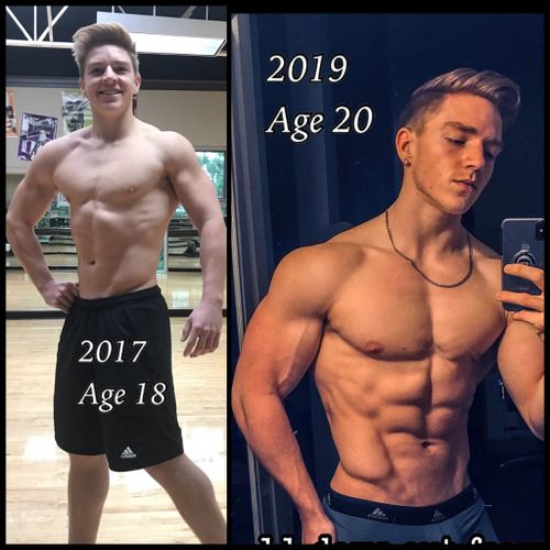 2 year transformation-former gymnast. Natural phys