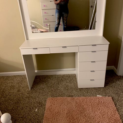He did an awesome job putting my daughter desk tog