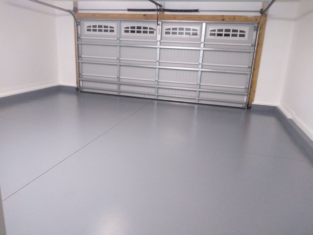 Completed garage epoxy and clear to coat. What a d