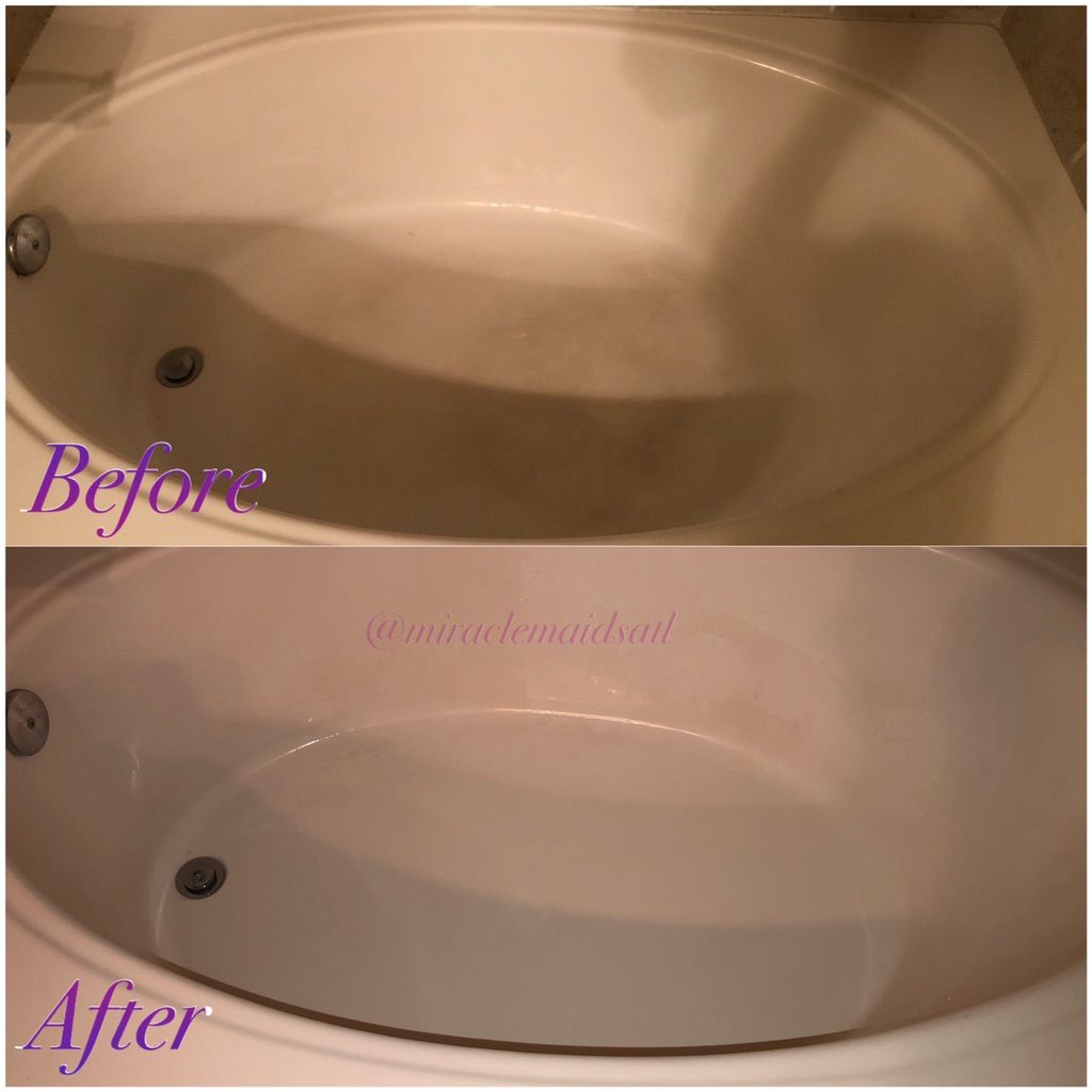 No need to resurface this tub, we got it clean! 🧼 