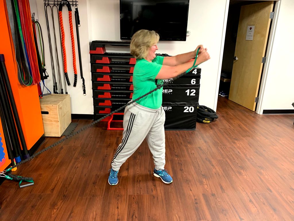 1:1 workout with bands