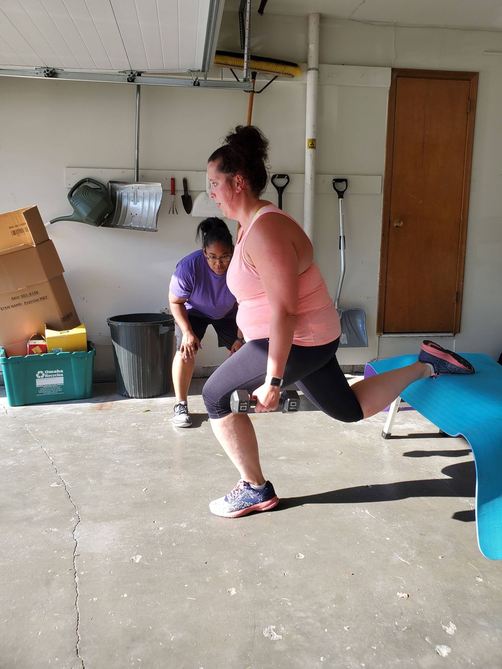 Sweating it out in the clients garage