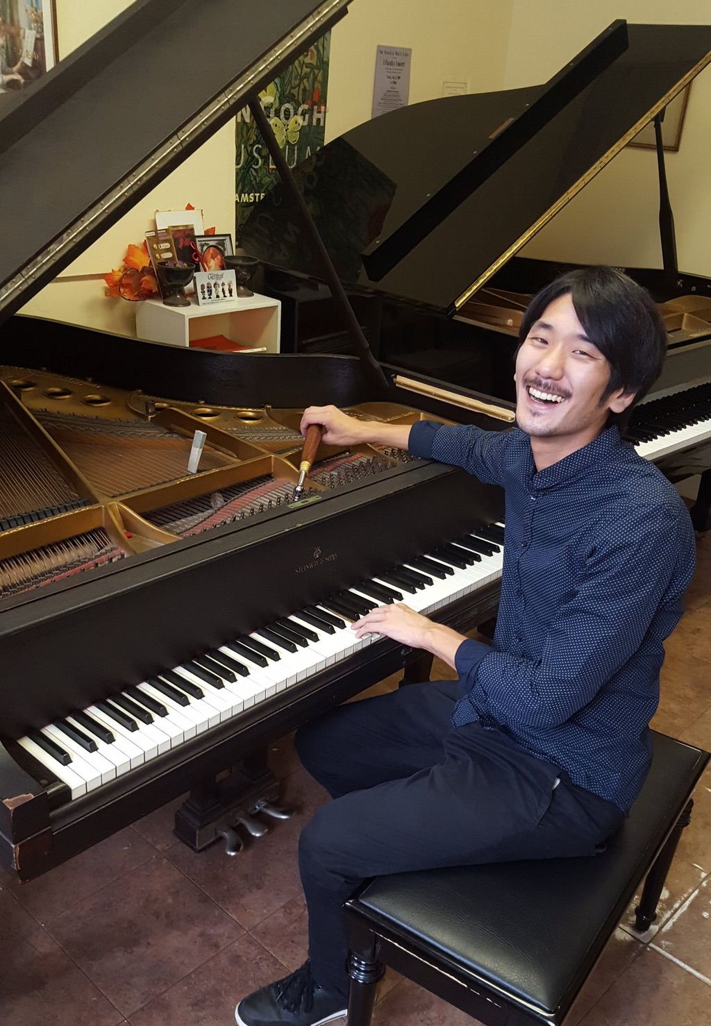 During my piano tuning apprenticeship 