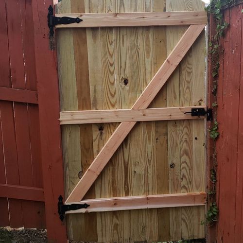 I needed a new wooded gate installed on one of my 