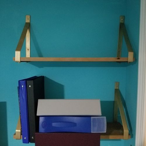 I bought two floating bookshelves from a home impr