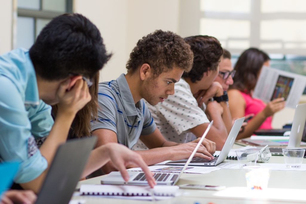 Students hard at work on their essays at our exclu