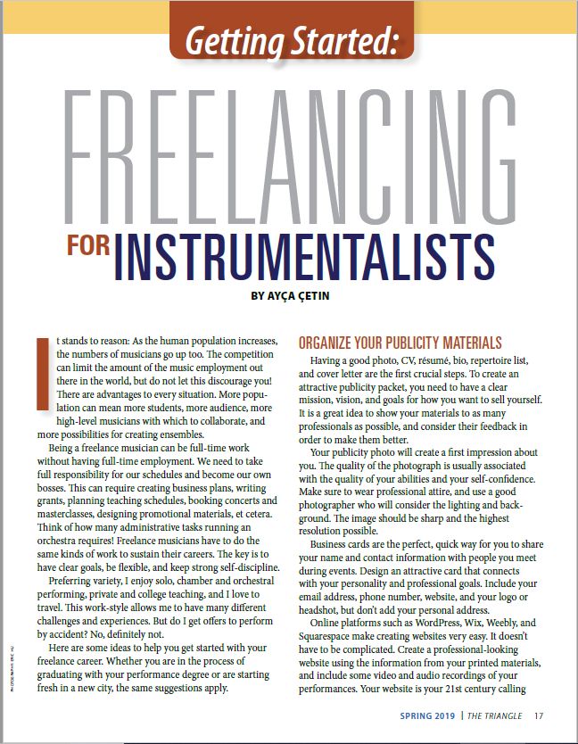 Article Published in Triangle Quarterly