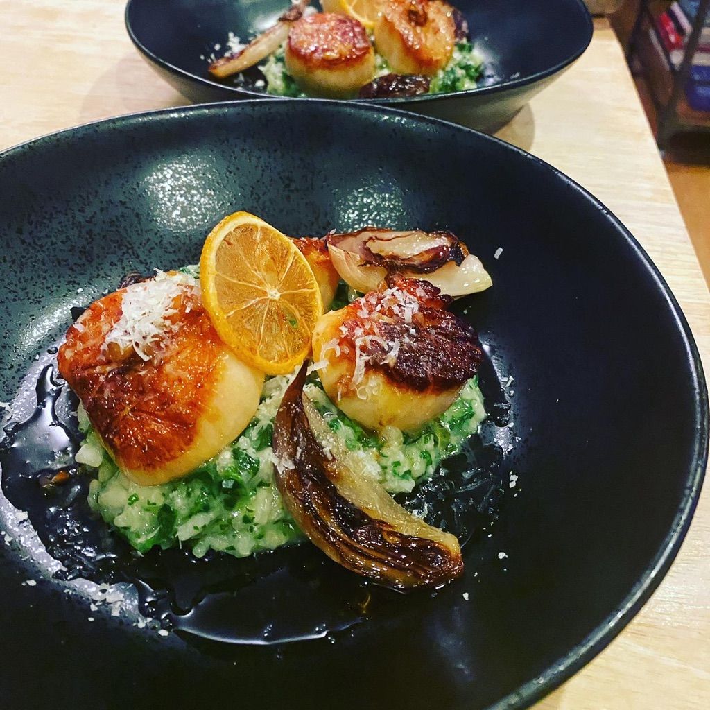 Sea scallops risotto 