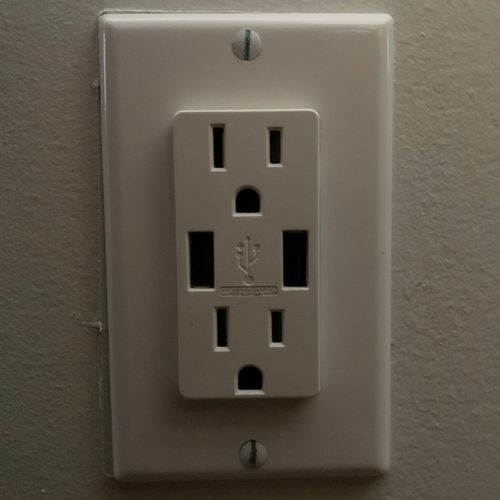 I recently had all of my outlets replaced with usb