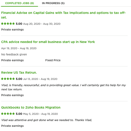 Upwork Client Reviews