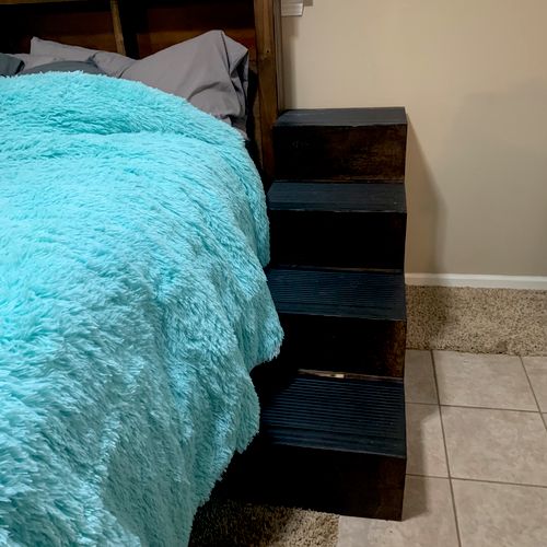 I am beyond happy with the custom built dog stairs