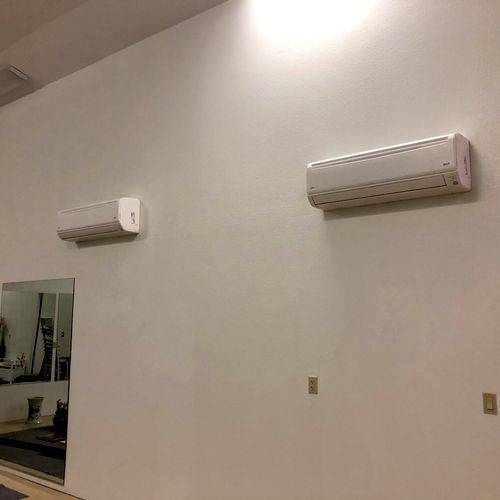 Twin Fujitsu air handler installation 