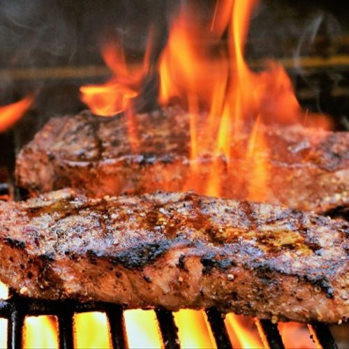 Wood fire steaks!!! 
Contact us at
Six zero eight 