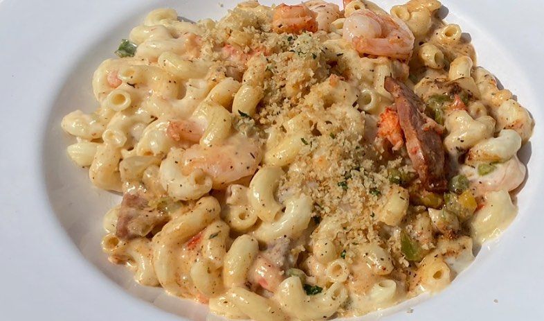 Seafood and sausage Mac