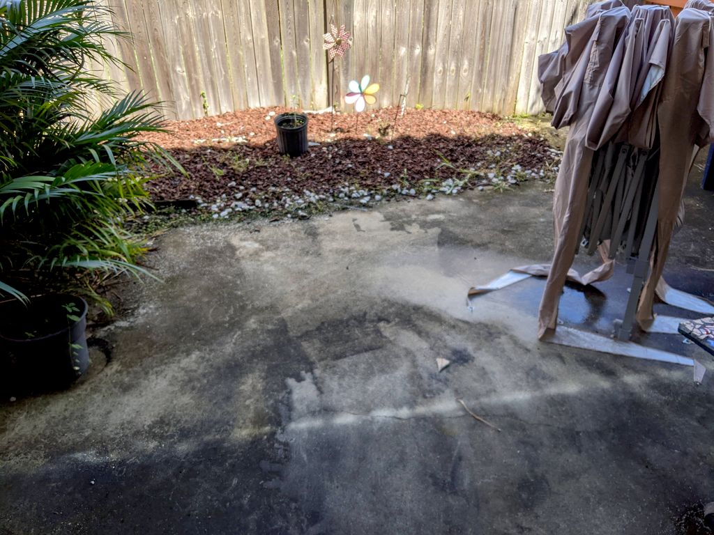 Mike did excellent work cleaning our patio. He was