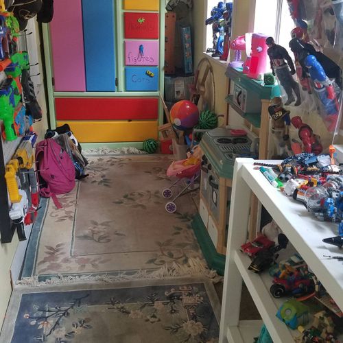 Toyroom cleaned up .