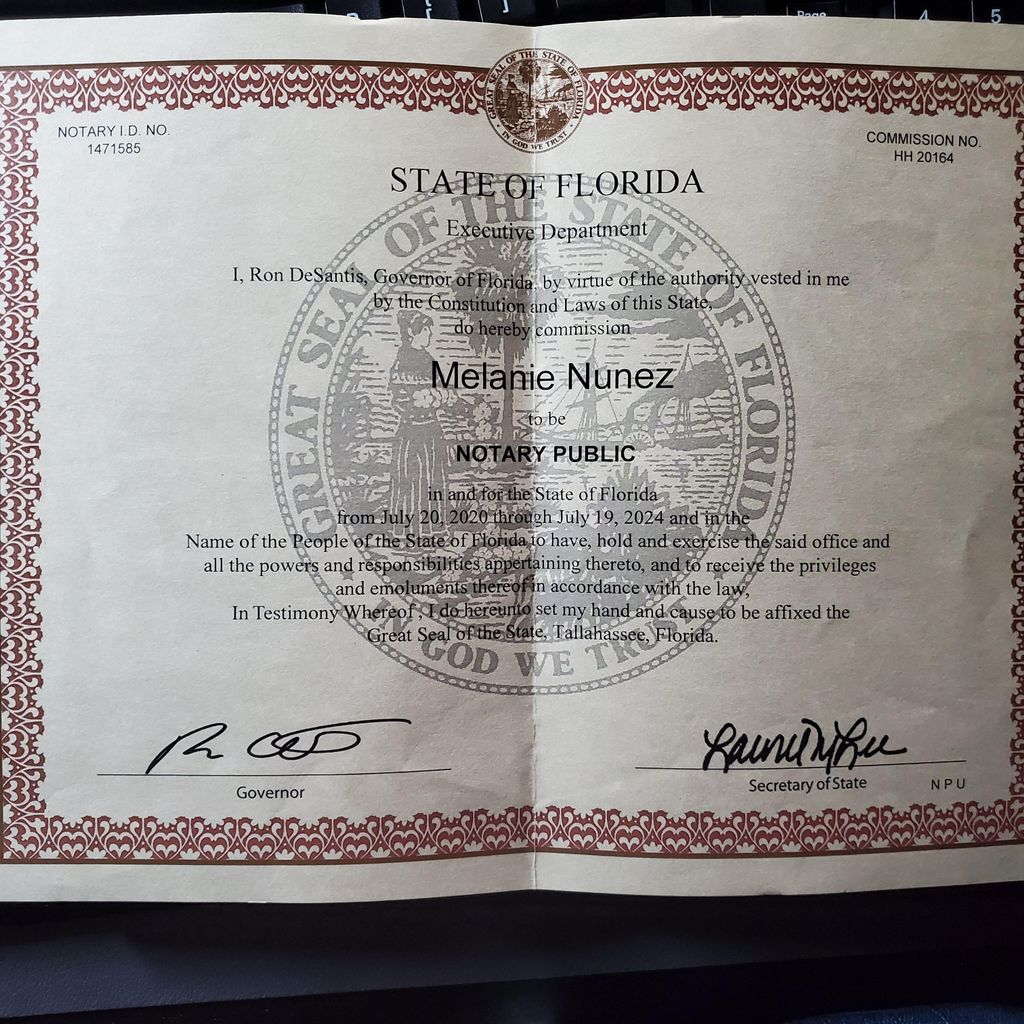 Notary Certificate