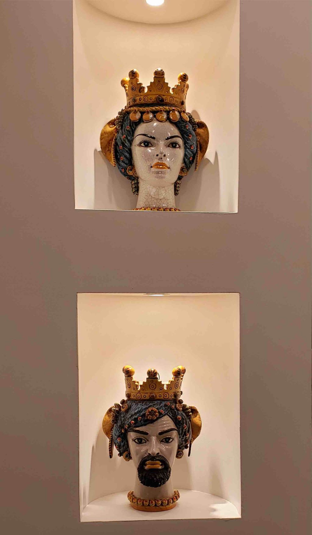 Lighted Niche for display. Framing, Drywall and El