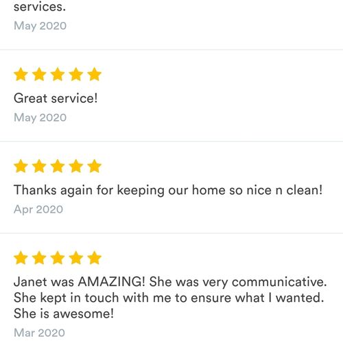 Reviews from Handy App