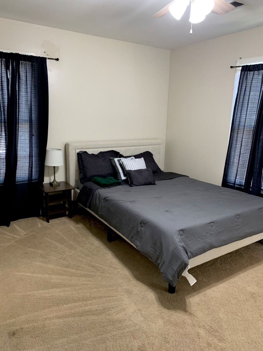 Airbnb bedroom that I set up (changed sheets,vacuu