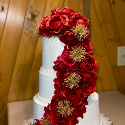 Made a beautiful chocolate cake for my wedding!