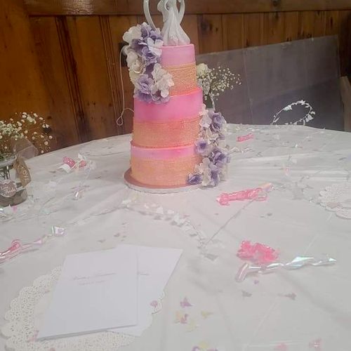 Not only was our wedding cake beautiful but delici