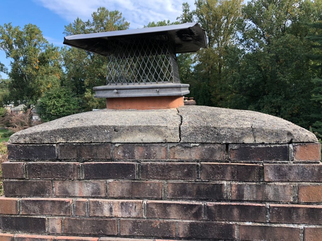 Before- Chimney Crown Rebuilt