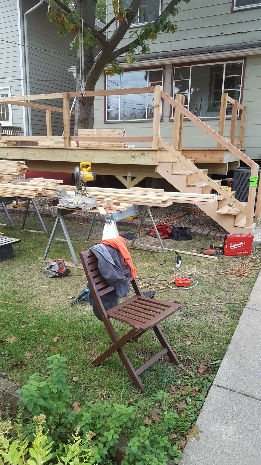 New deck stairs