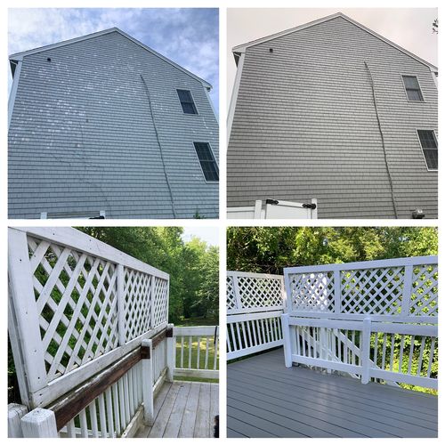 We hired Troy Painting to refinish our deck, and p