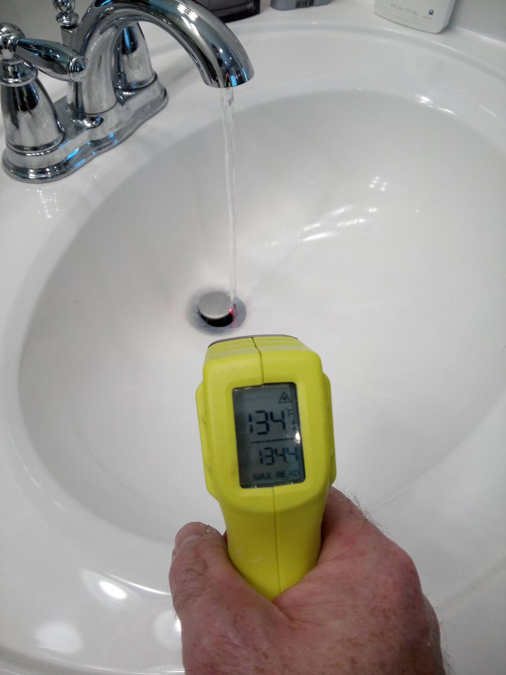This water is quite hot and a scalding hazard. Eas