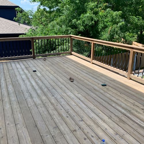 Got an estimate to powerwash, sand and stain my de