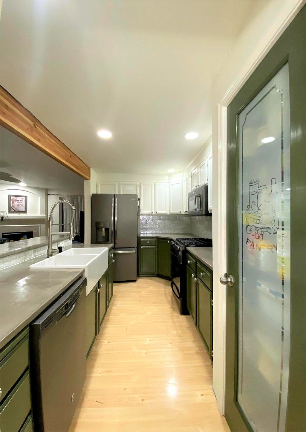 Kitchen Remodel with Painted Cabinets, Concrete Co