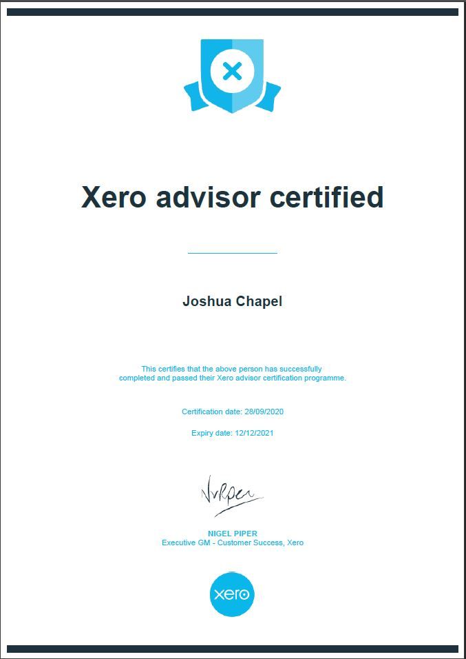 Xero Certification