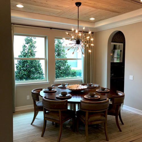 Cleaned and organized dining room