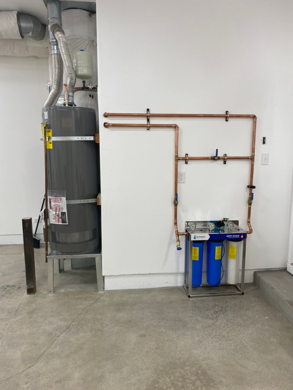 Install a whole house filter system for a customer