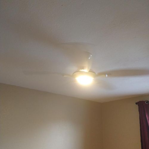 He did a great job installing our ceiling fan.